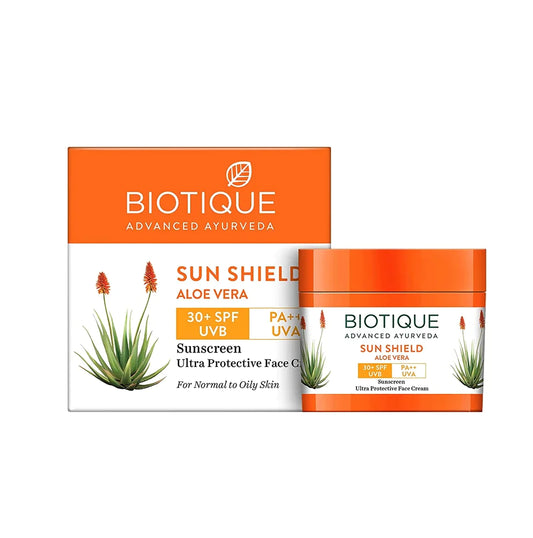 Biotique Advanced Ayurveda Bio Aloe Vera 30+SPF UVA/UVB Sunscreen Ultra Soothing Face Cream/Lotion