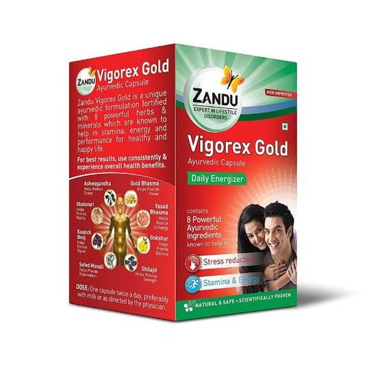 Zandu Vigorex Gold – Herbal Energy & Wellness Capsules