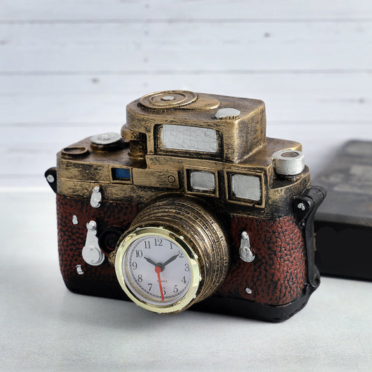 Vintage Camera Clock Showpiece  | Multiple Colors