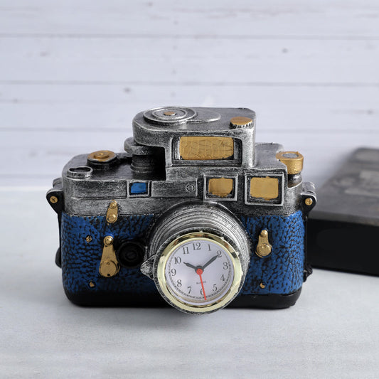 Vintage Camera Clock Showpiece  | Multiple Colors
