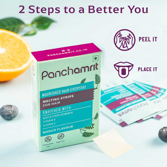Panchamrit Melting Strip For Hair Mango Flavor