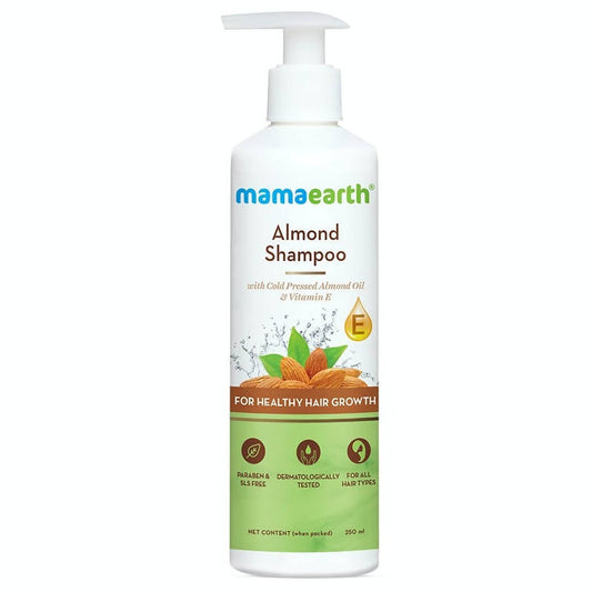 Mamaearth Almond Shampoo with Cold Pressed Almond Oil and Vitamin E - 250 ml