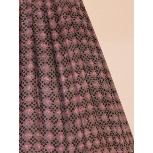 Blue & Grey Pleated Empire Lampshade