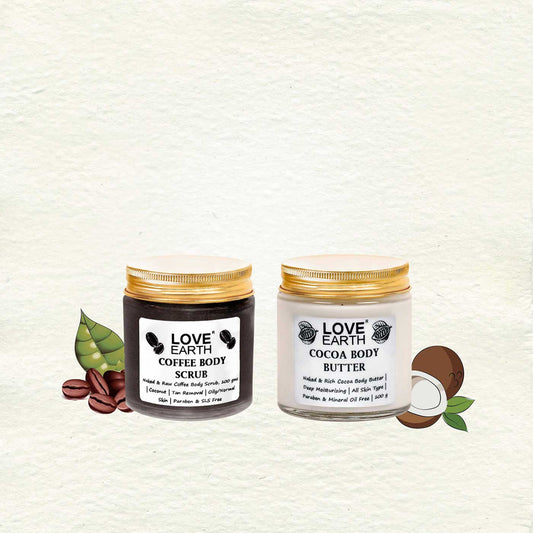 Love Earth Body Polish Kit – Coffee Body Scrub & Cocoa Body Butter
