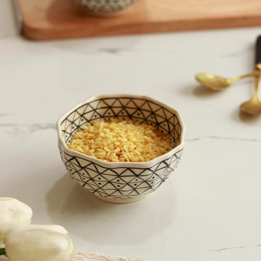 Hand Painted Artisnal Freestyle Snacks Bowls | Set of 2