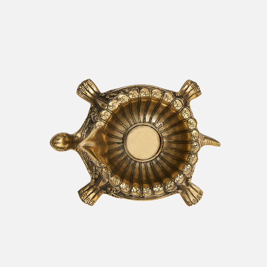 Brass Tortoise Diya for Good Luck