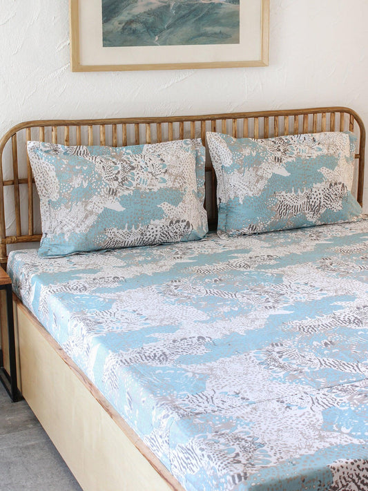 Mashak | Double Bedsheet & 2 Pillow Covers | Multiple Colors