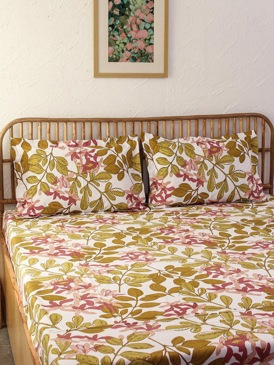 Moringa King Size Bedsheet & 2 Pillow Covers | Multiple Colors