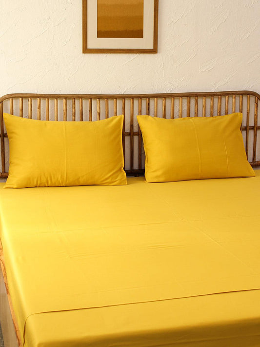 Piyambu | King Bedsheet & 2 Pillow Covers | Multiple Colors