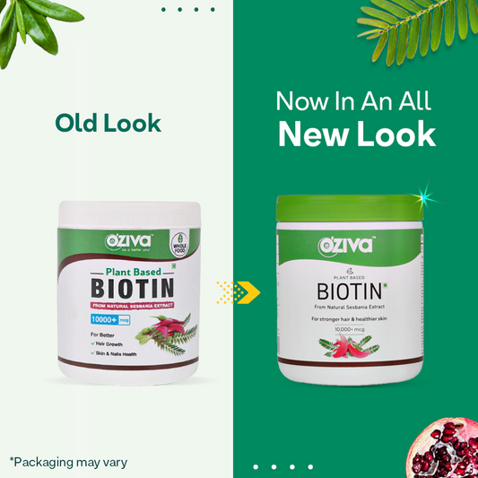 OZiva Plant Based Biotin (10,000+ mcg)