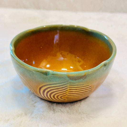 Aneesa Mustard Floral Snack Bowl
