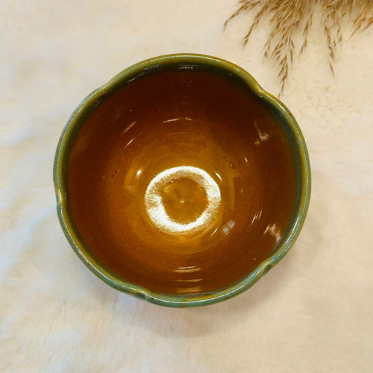 Aneesa Mustard Floral Snack Bowl