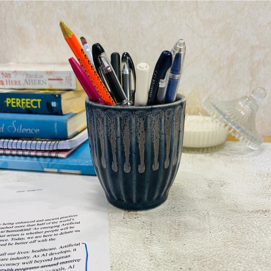 Pansie Ceramic Pen Stand | Multiple Colors