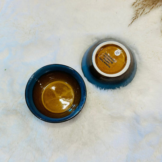 Amber & Blue Dip Bowls | Set of 2