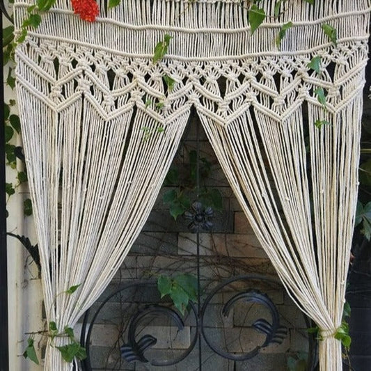 Macrame Rope Curtain with Arches design