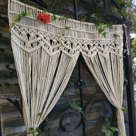 Macrame Rope Curtain with Arches design