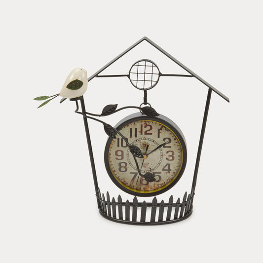 Antique Bird on a Clock