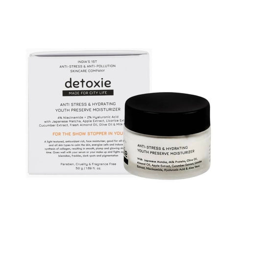 Detoxie Anti-Stress & Hydrating Youth Preserve Face Moisturizer - 50 gms
