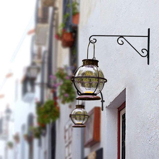 Boho Black Metal Wall Hook Hanging Plant Bracket | Set of 2 & Set of 4