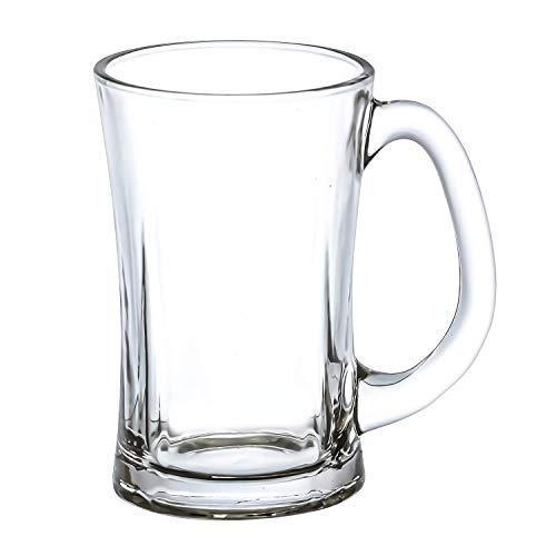 Crystal Clear Glass Beer Mug with Heavy Base | Set of 2 | 350 ml