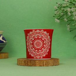 Abstract Lotus Pattern Cups | 160 ml | Set of 6 | Multiple Colors