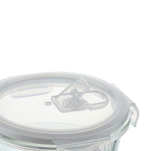 Borosilicate Glass Round Container Camel Black Lunch Box | 380ml | Set of 3