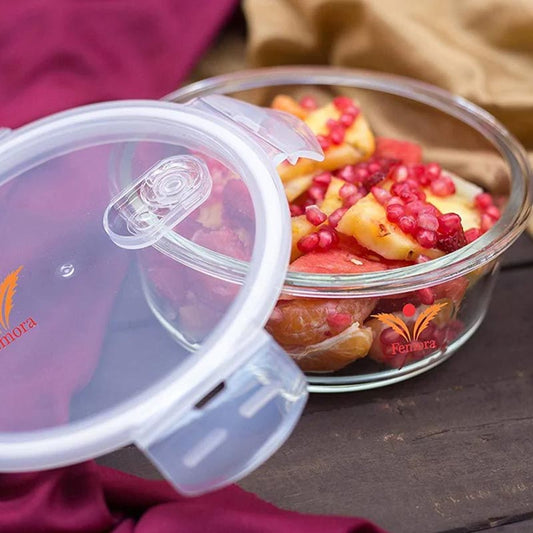 Borosilicate Food Storage Container with Air Vent Lid | Mixed Size Combo | Set of 3