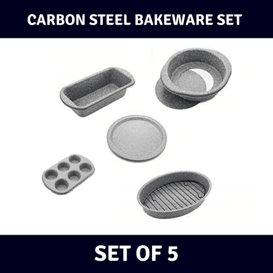 Carbon Steel Stoneware Non-Stick Bakeware Combo | Set of 5 Pans
