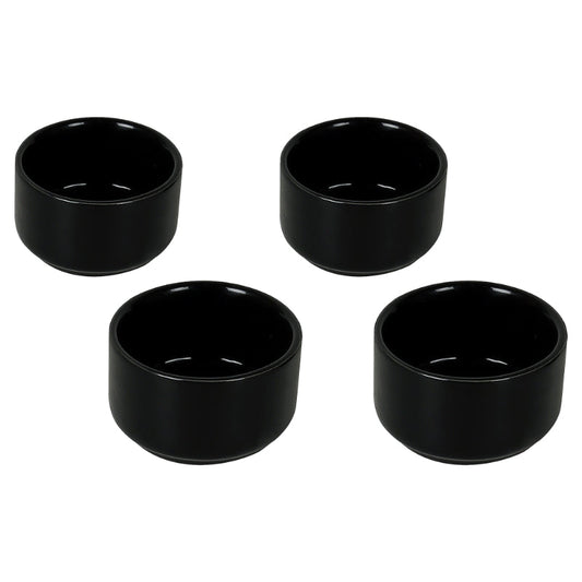 Black Ceramic Chutney Katori | Set of 4