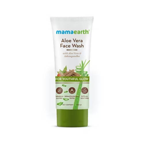 Mamaearth Aloe Vera Face Wash For Youthful Glow - 100 ml