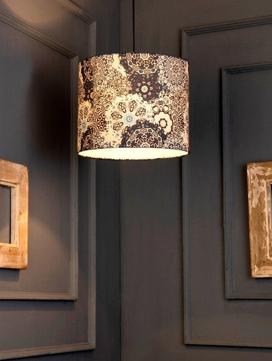 Blue Batik Print Hanging Shade