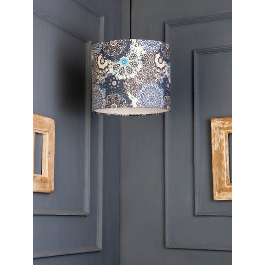 Blue Batik Print Hanging Shade