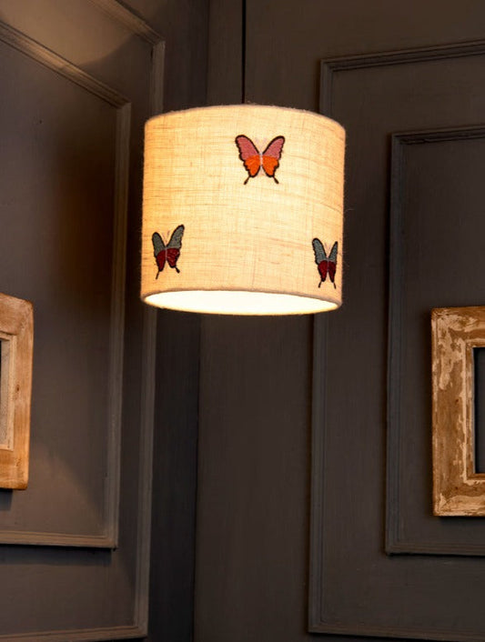 Embroided Butterflies Hanging Shade