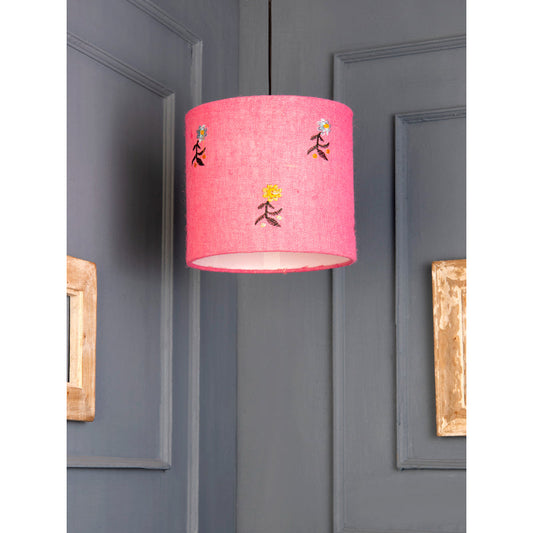 Embroided Flowers Hanging Shade