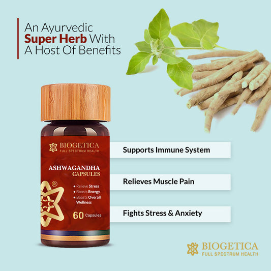Biogetica Ashwagandha - 60 Caps (Over All Wellness)