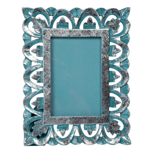 Blue Silver Foil Photo Frame