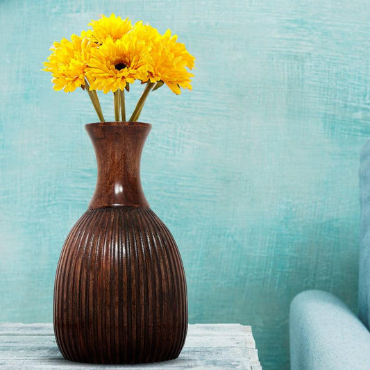 Hammered Vase with Carving Design