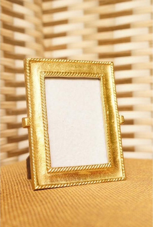 Golden Metallic Photo Frame