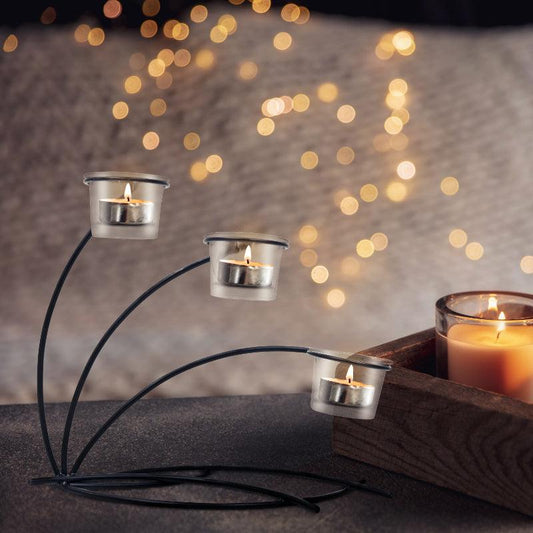Black Tea Lights Stand with Branches