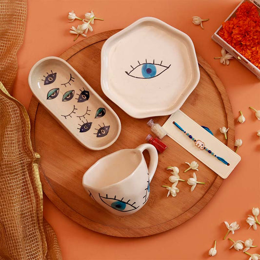 Evil Eye Rakhi Hamper Basket