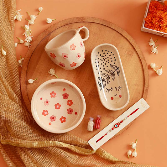 Floral Rakhi Hamper Basket