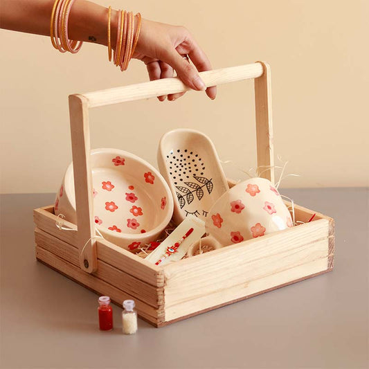 Floral Rakhi Hamper Basket