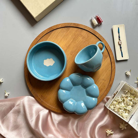 Azure Sky Bliss Rakhi Hamper Basket