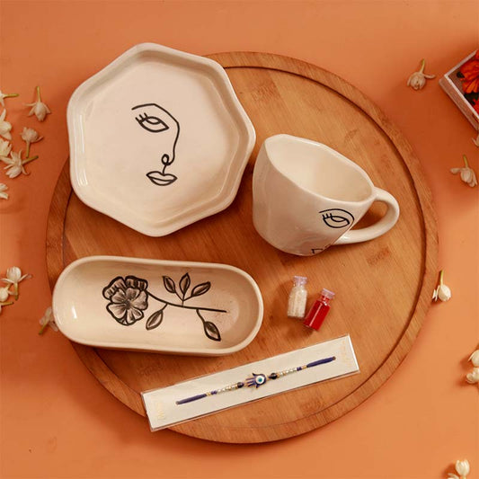 Minimalist Love Rakhi Hamper Basket