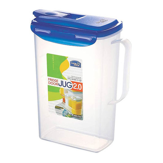 Aqua Plastic Water Jug With Flip Top Lid| 2 Liters