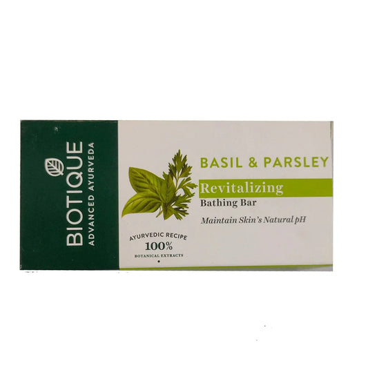 Biotique Advanced Ayurveda Bio Basil & Parsley Revitalizing Body Soap - 150 gms