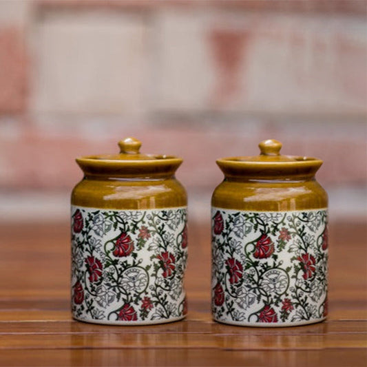 Kalamkari Jars | Set of 2 | Multiple Sizes