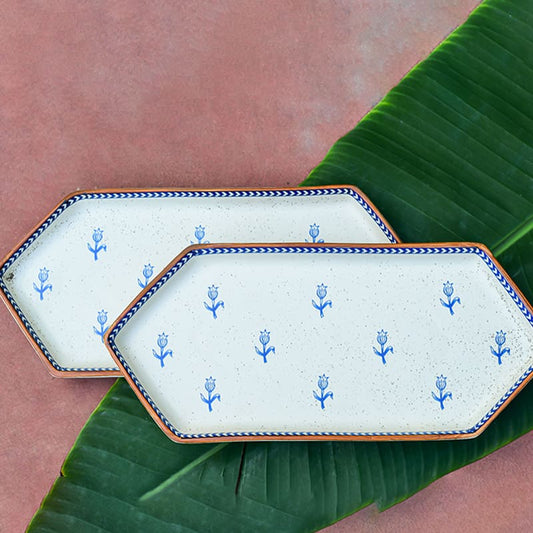 Ceramic Phulwari Platter