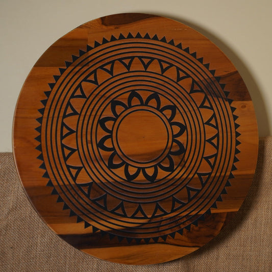 Sunny Mandala Lazy Susan Platter