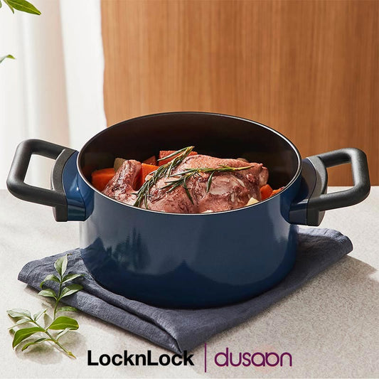 LocknLock Decore Blue Casserole | Safe for all cooktops  |  3 Ltr